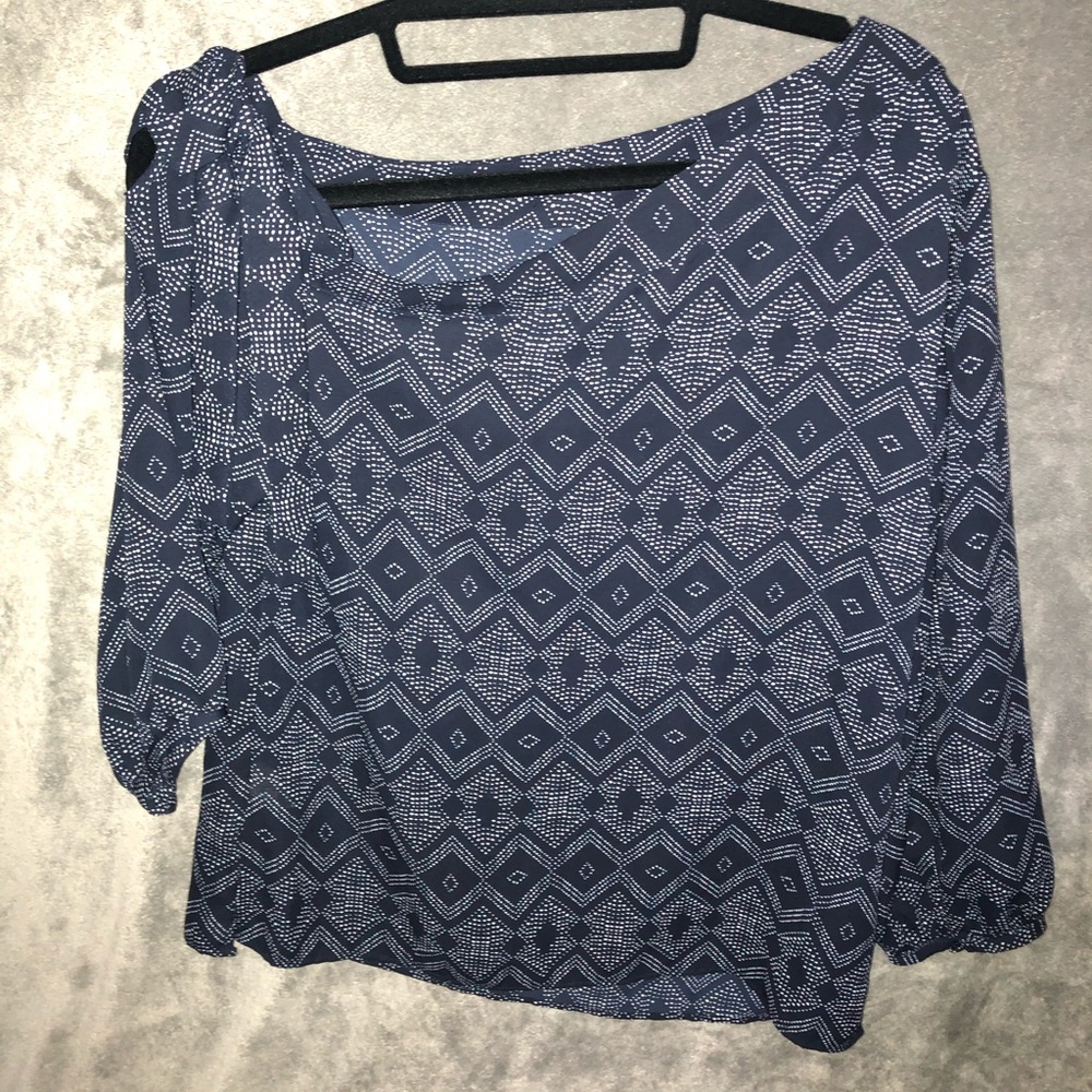 Printed dressy blouse